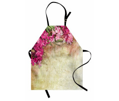 Çiçekli Mutfak Önlüğü Mor ve Pembe Çiçek