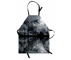 Trees Night Sky Cloud Apron