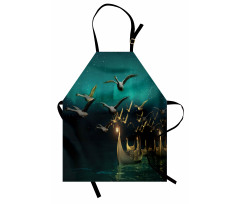 Elf Boats Birds Swans Apron