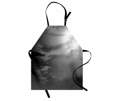 Full Moon and Clouds Apron