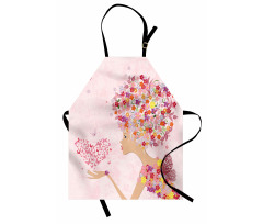 Flowers Girl Butterflies Apron