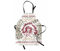 Vintage Portrait Grunge Design Apron