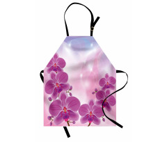 Exotic Orchid Flowers Apron