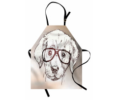 Hipster Puppy Glasses Apron
