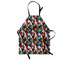 Colorful Exotic Birds Apron