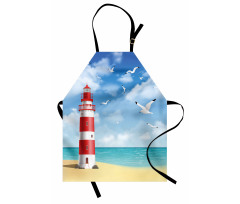 Lighthouse Seagulls Ocean Apron