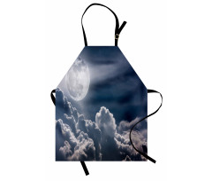 Celestial Photo Full Moon Apron