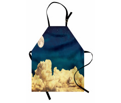 Stars Full Moon Cloud Apron