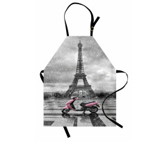 Paris Scene Moped Apron