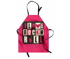 Vintage Letters Grungy Apron