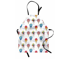 Clouds Hot Air Balloons Apron