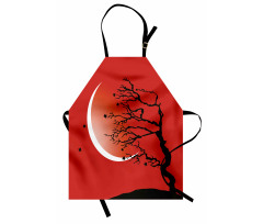 Digital Scene Tree Moon Apron