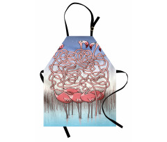 Flamingos Maze Game Joy Apron