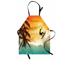 Surfer Sea Palms Sunset Apron