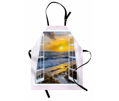 Open Window Sunrise Sea Apron