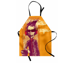 Grotesque Man Headphones Apron