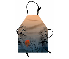 Sunrise Branches Misty Sky Apron