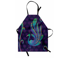 Oriental Bird Feather Apron