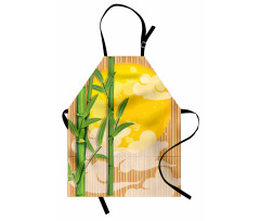 Bamboo Full Moon Clouds Apron