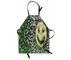 Smiley Emoticon on Grass Apron