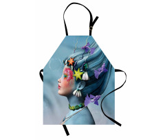 Woman Oceanic Hairstyle Apron