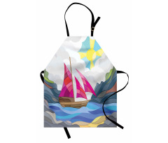 Sun Sail Boat Vitray Apron