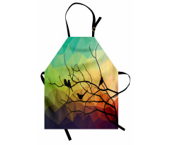 Abstract Bird and Branch Apron