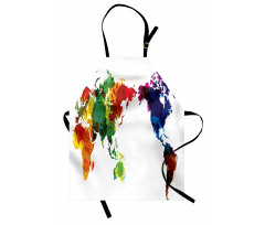 Abstract Wold Map Apron