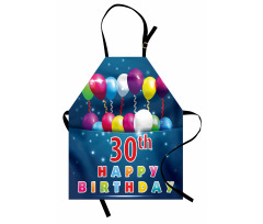 Balloons Curly Ribbon Apron