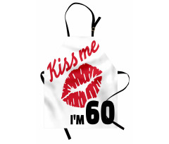 Kiss Me I am 60 Words Apron