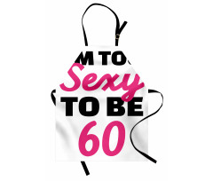 Being 60 Themed Typography Apron