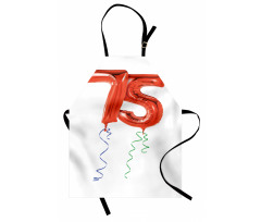 Red Number Balloons Apron