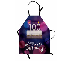 Cartoon Cake Candles Apron