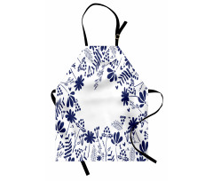 Botanic Flowers Leaves Apron