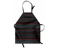 Zigzag Chevron Theme Apron