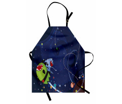 Cartoon Kitten Aliens Apron