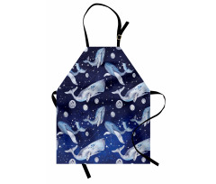 Whale Planet Cosmos Apron