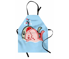 Whale Couple Apron