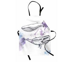 Grunge Mammals Murky Art Apron