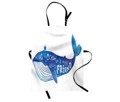 Whale King Friend Apron