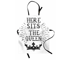 Vintage Words and Crown Apron