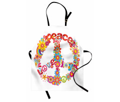 Peace Love Joy Flowers Apron