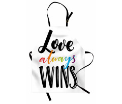 Love Always Wins Phrase Apron