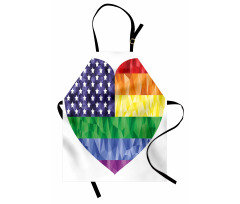Heart Gay Flag Rainbow Art Apron