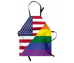 Flag USA Rainbow Colors Apron