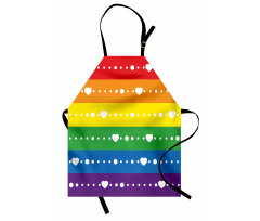 Gay Pride Flag Dots Apron