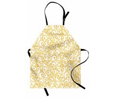 Swirling Lines Floral Apron
