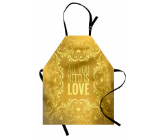 Romantic Words Swirls Apron