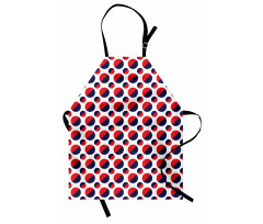 Red Circles Rounds Apron
