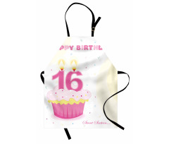 Cupcake Candle Girls Apron